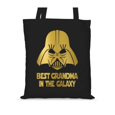 Torba bawełniana na dzień babci ze złotym nadrukiem Best grandma in the galaxy